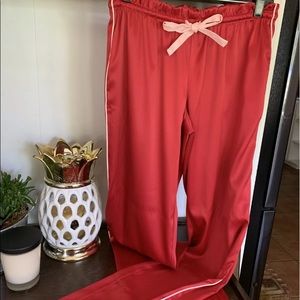 Victoria’s Secret Red Satin Pants XS NWT Pink Tie. Be Mine Valentine!